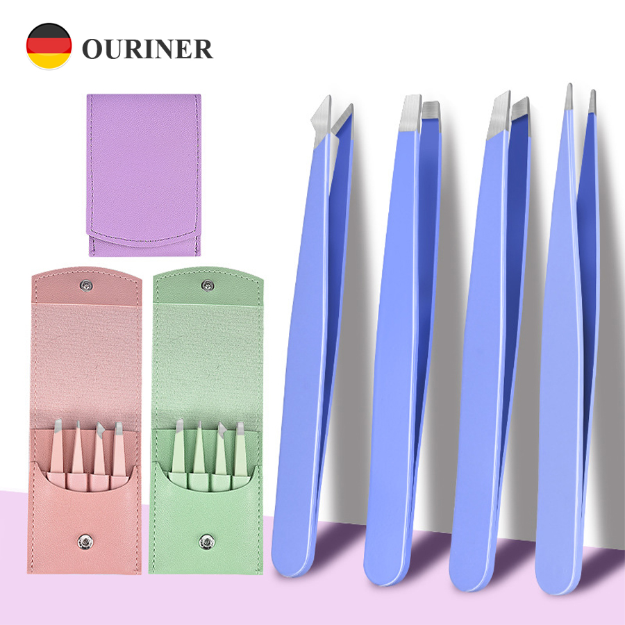 Hair Care Tools - 4 szt. Pęseta do brwi usuwanie