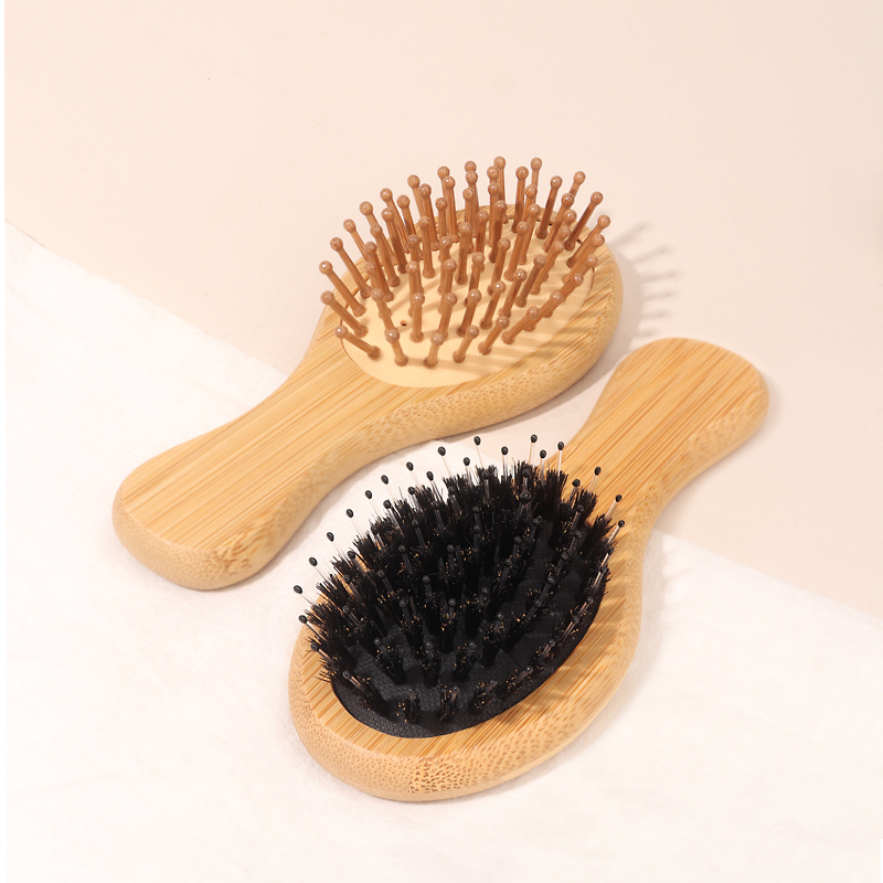 Bamboo Hair Brush - Bambusowy mini grzebień z poduszką powietrzną