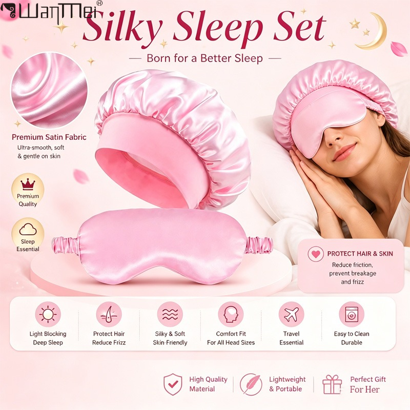    Zestaw satynowych czepeków – Hair Care Set recenzja i cena