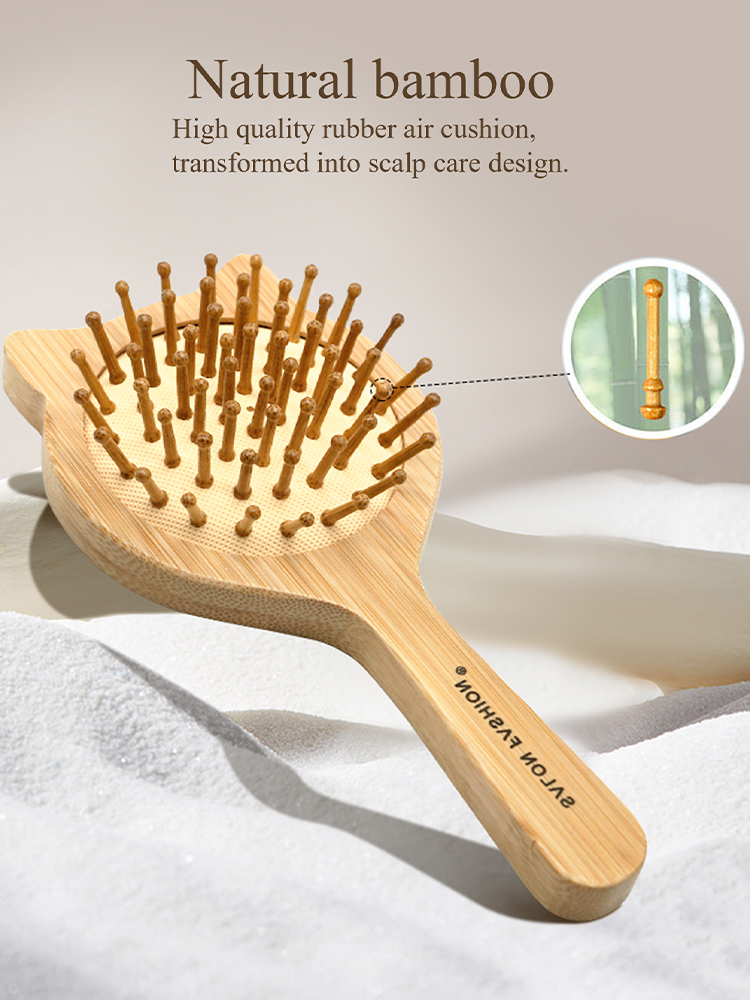 Słodki kociak drewniany grzebi – Bamboo Hair Brush recenzja i cena