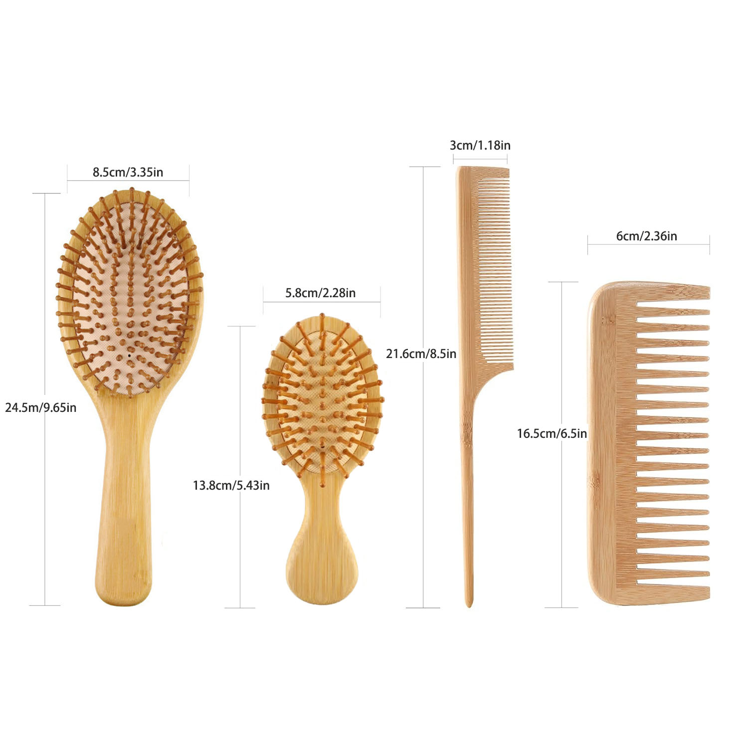 Zestaw bambusowych szczotek i  – Bamboo Hair Brush recenzja i cena